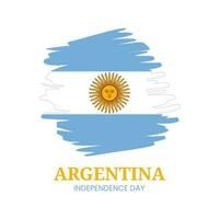 Independence Day of Argentina vector graphic with national flag on grunge texture illustration