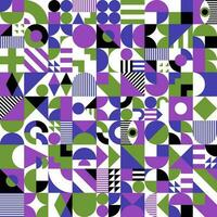 Bauhaus elements seamless pattern background vector