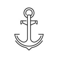 Maritime ship anchor line icon or pictogram vector