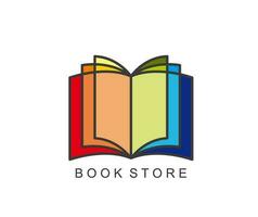 Book shop icon, library store or bookstore symbol vector