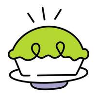 Trendy Pie Cake vector