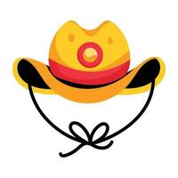 sombrero de vaquero de moda vector