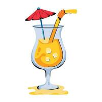 Trendy Summer Cocktail vector