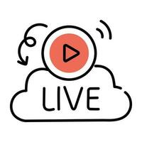 Trendy Live Video vector