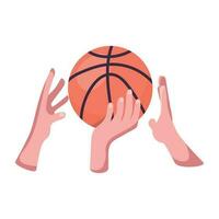Trendy Catching Basketball vector