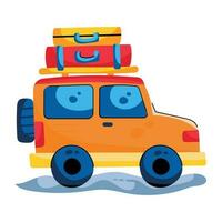 Trendy Road Trip vector