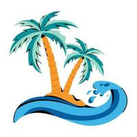 Trendy Sea Wave vector