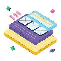 Trendy Wireframe Concepts vector