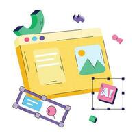 Trendy Visual Designing vector