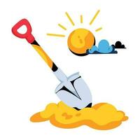 Trendy Digging Tool vector