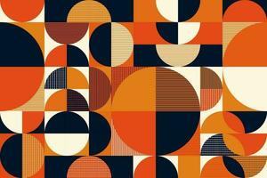 Bauhaus pattern, geometric modern grid background vector