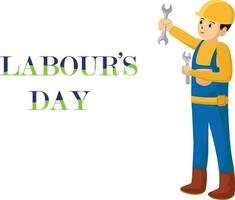 labour day celebration with construction worker vector