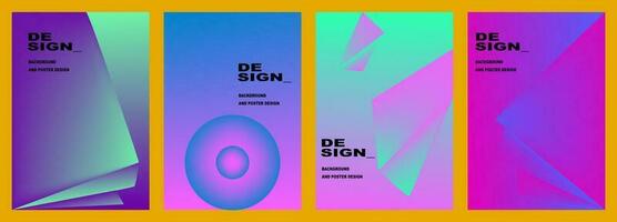 abstract gradient set background vector