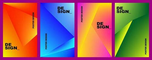 gradient set design for banner, poster, background, template design, etc vector