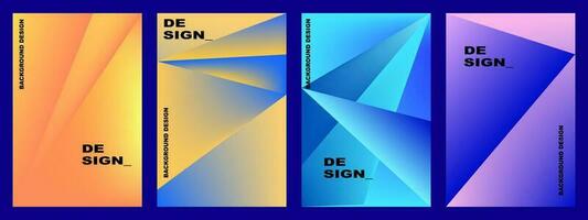 gradient set design for banner, poster, background, template design, etc vector