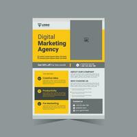 Free corporate flyer design template vector