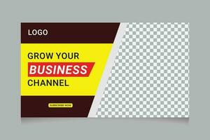 Digital Online Business Video Thumbnail and web banner template Design vector