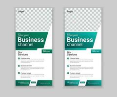 Business DL flyer Or  Corporate Rack Card Design Template vector