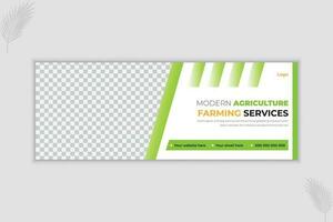 Lawn Gardening and Farming Services Web Banner Design Template vector