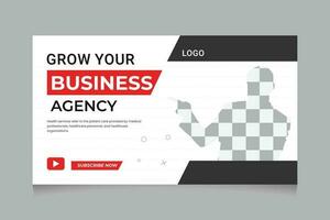 Business Online Business Video Thumbnail and web banner template Design vector