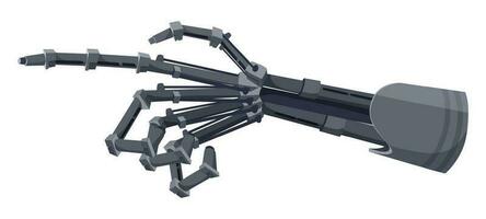 Pointing finger of robotic mechanical arm hand vector