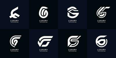 Collection letter G monogram logo design vector