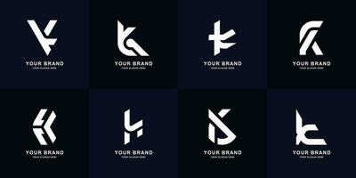 Collection letter K monogram logo design vector