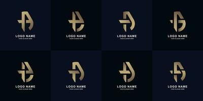 Collection letter A monogram logo template design vector
