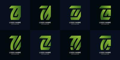 Collection letter a monogram logo template design vector