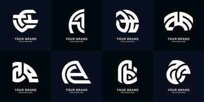 Collection letter AE or A monogram logo template design vector