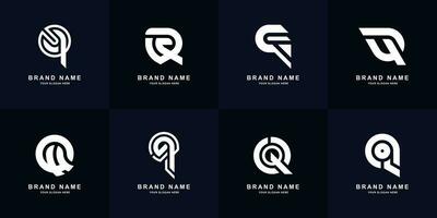 Collection letter Q monogram logo design vector