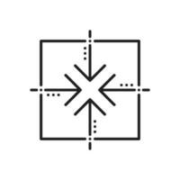 Scaling resize icon trendy and modern reduce sign vector