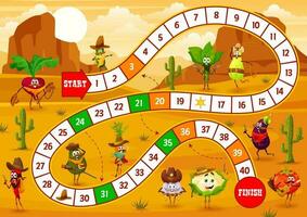 Kids board game with sheriff vegetable characters vector