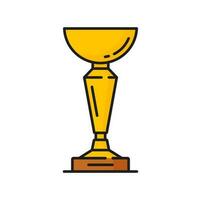 Trophy cup goblet winner gold award prize in sport vector