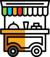 Food cart Vector Icon Design