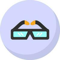 diseño de icono de vector de gafas 3d