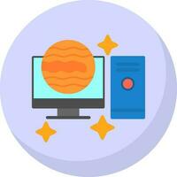 Desktop computer Vector Icon Design