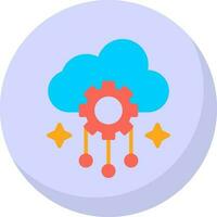 Cloud intelligence Vector Icon Design