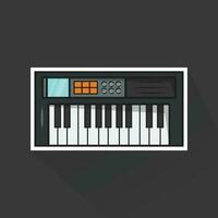 ilustración vector de negro teclado en plano diseño