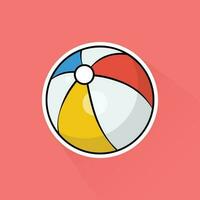 Illustration Vector of Beach Ball in Flat Design