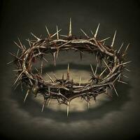 the crown of thorns of jesus christ . Ai generativ. photo