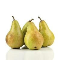 pears isolated on white background, generate ai photo