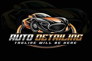 auto detallado logo coche detallado logo coche lavar logo coche limpiar logo auto lavar logo polaco logo vector