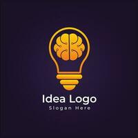 Abstract idea logo colorful design with blub vector