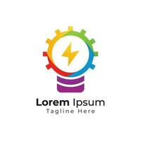 Abstract idea logo design with blub vector