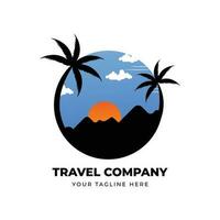 Travel logo design vector template