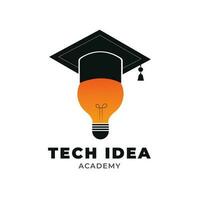 Tech idea academy modern logo design vector