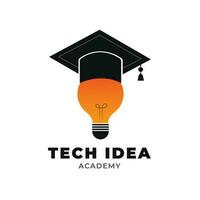 tecnología idea academia moderno logo diseño vector