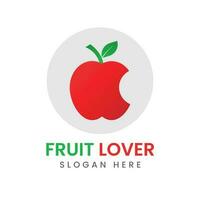 Abstract spring apple fruit vector logo design illustration