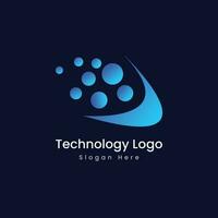 Technology brand logo concept design vector template